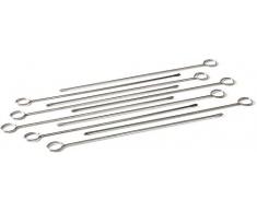 Barbecook Schaschlik-Spiesse Grillspiesse Edelstahl Grill-Zubehör 10 Stück im Set 33-cm Länge