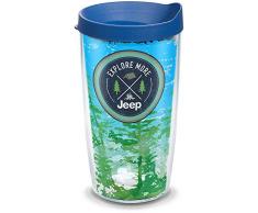Tervis Isolierbecher mit Wickel und blauem Deckel 16oz farblos