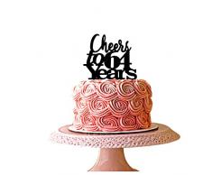 Cheers zu 64 Jahren Tortenaufsatz, für 64. Geburtstag Hochzeitstag, Ruhestandsfeier, Party Dekoration