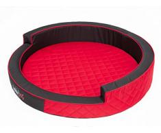 HobbyDog R1RINCZE3 Hundebett/Sofa / Korb Ringo Durchmesser, rot, Größe R1, 57 cm