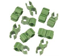 Connex Stabverbinder-Clips - Praktisches Set mit 10 Stück - Zum Verbinden einzelner Pflanzstäbe - Für die Erstellung individueller Stützgitter / Multifunktionsclips für Rankgitter / FLOR78855
