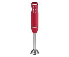 Chefman Immersion Stick Hand Blender with Stainless Steel Shaft & Blades, Powerful Ice Crushing 2-Speed Control One Hand Mixer, Purees Smoothie, Sauces & Soups, 300 Watts, Red