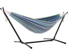 Vivere Doppel Baumwolle Hängematte mit Hängemattengestell 250 cm, Maui