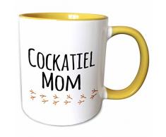 3dRose 154033_13 Mug Becher, keramik, Gelb/Weiß