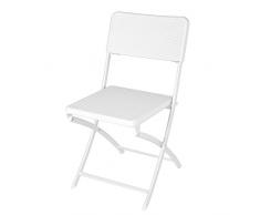 Ldk Garden Klappstuhl für Garten, 46 x 43 x 81 cm 46x43x81 cm weiß