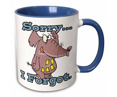 3dRose mug_104409_6 Becher, keramik, blau/weiß