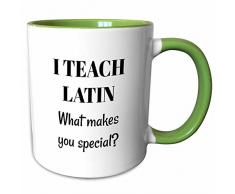 3dRose 265299_7 Mug Becher, keramik, grün/weiß