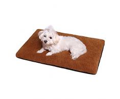 MYANIMALY LAMA Haustiermatte, Hundematte, Katzenmatte, Hundebett, Schlafplatz für Hunde und Katzen, vielseitige Liegematte für kleine Vierbeiner. , Farbe:Brown, Größe:M - 70 x 50 cm