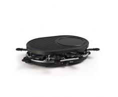 Tristar Raclette für bis zu acht Personen – Grillplatte mit Crêpe-Forme und 8 Pfännchen, RA-2996