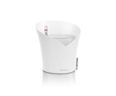 LECHUZA ORCHIDEA All-in-One Orchideentopf, Weiß, Hochwertiger Kunststoff, Inkl. Bewässerungssystem und speziellem Orchideen-Substrat, Herausnehmbarer Pflanzeinsatz, Für Innenraumbegrünung, 13960