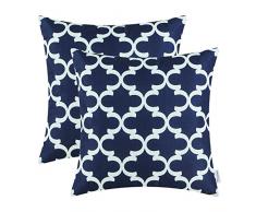 CaliTime Kissenbezüge, Kissenhülle 2 Stück Kissen Werfen Kissen Abdeckungen Fälle Schutz Muscheln zum Couch Sofa Schlafzimmer Zuhause Weihnachten Dekor (45cm x 45cm)