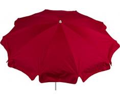 acamp Sonnenschirm wasserabweisend Gartenschirm Marktschirm 200 cm in rot Bespannung 100% Polyester wasserabweisend