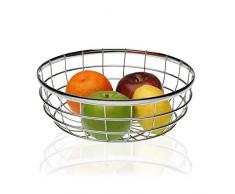 Versa 20330502 Obstkorb, rund, Stahl verchromt