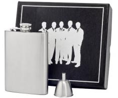 Visol Outlaw III Flachmann, Geschützmetall Edge - 227 g silber