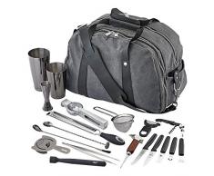 Barfly M37103BK Deluxe II Cocktail Set, 13 Piece, Gun Metal Black