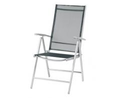Siena Garden 506725 Klappsessel Saturn, silber schwarz L 65 x B 55 x H 80/106 cm