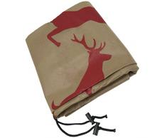 Windhager Winter-Deko-Vlieshaube Protect Kälteschutz Frostschutz Gartenvlies Abdeckvlies Hirsch-Motiv,Größe L, 0,6 x 1,8m, Beige, 06839