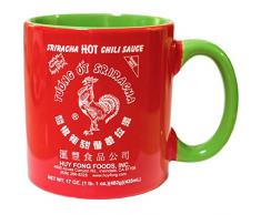 Sriracha2Go Keramikvase mit würziger Sauce 20 Oz (groß) Rot und Grün