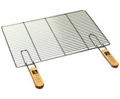 PG Metalltechnik Edelstahl Rost Grillrost - rechteckig und rund - Grill Rost Grössenauswahl (50 x 35 cm mit Griffen)