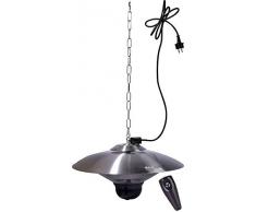 Runder Decken-Heizstrahler Cozy Ceiling mit Bluetooth-Lautsprecher und Fernbedienung, Heizlüfter Elektro-Heizgerät für innen und außen, ca. 50 x 50 x 24 cm
