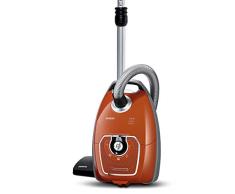 Siemens Z 7.0 family Bodenstaubsauger mit Beutel VSZ7330, sehr niedriger Stromverbrauch, XXL-Polsterdüse, langes Kabel, 650 Watt, rot & PowerProtect Staubsaugerbeutel VZ16GALL (16 Stück)