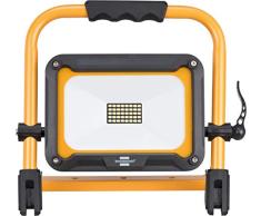 Brennenstuhl Mobiler Akku LED Strahler JARO 2000 MA / LED Baustrahler 20W für außen IP54 (LED Arbeitsleuchte mit 3 Schaltstufen, LED Arbeitsstrahler mit max. 14h Leuchtdauer, 2000lm, 6500K)