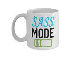 PixiDoodle Kaffeebecher mit AufschriftSassy Gamer 11 oz weiß