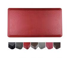 Cook N Home Anti Müdigkeit Premium Komfort Küche Fußmatte, 99,1 x 50,8 cm grau rot