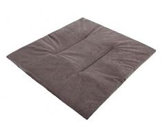 HobbyDog R2 PUBGRW8 Kissen Aus Veloursleder Für Hundezwinger Größe R2-41 X 35 cm Grau Veloursleder Bett Betten Hundematte Slim Matte Matratze Platz Schlafplatz, S, Gray, 200 g