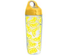 Tervis Trinkbecher mit Wickel und gelbem Deckel 24oz Water Bottle farblos