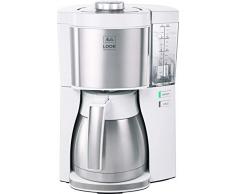 Melitta 1025-15 Look V Therm Perfection Filter-Kaffeemaschine mit Thermo-Kanne, 1080, abnehmbaren Wassertank und Entkalkungsprogramm, 1.25 liters, weiß