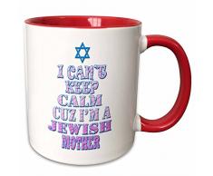 3dRose 253826_5 Mug Becher, keramik, rot/weiß