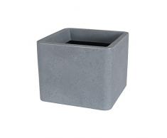 greemotion Pflanzkübel Lea grau/Zement ca. 39x39cm Pflanzgefäß, 39 x 39 x 31 cm
