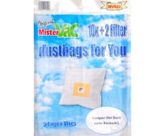 mistervac MV 620 / Staubsaugerbeutel Vlies 5-lagig / Vorteilspack 20 Tüten + 4 Filter / für Dirt Devil M-Serie