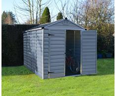 Palram 6X10 Skylight Shed Dark Grau Bundle Gerätehäuser, 305,5x185,5x217 cm