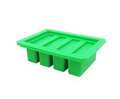 yhswe groß Butter Behälter aus Silikon Rechteck Butter Form Seife Bar Vorratsdose neu grün