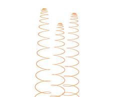 Garten Bronder e.K. 10126.111 SunSpiro - Sonnenspirale, 3-er Set Durchmesser 30 cm, Länge circa 180 cm, Made in Germany, orange