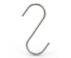 NXG 30 Pack 6,3 cm vernickelter Edelstahl S Haken S Form stabiler Haken zum Aufhängen für Küche, Bad, Schrank, Arbeitsplatz, Büro 6,35 cm silber