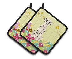 Caroline s Treasures Ostern Eier Dalmatiner Paar Topflappen, 7.5hx7.5 W, multicolor