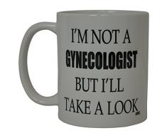 Best Funny Kaffee Tasse I m Not A gynäkologen But I ll Take A Look Sarkastisch Neuheit Tasse Witz Gag Geschenk Idee für Herren Frauen Büro Arbeit Erwachsene Humor Mitarbeiter Boss Kollegen