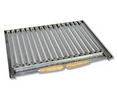 Flores Cortés 38910 – Grill Grillpfanne Edelstahl mit recogegrasas, 47 x 37 x 2 cm, Edelstahl