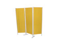 LECO 5001106 Paravent Klassik, 3-teilig, gelb