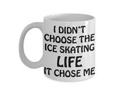 PixiDoodle Kaffeebecher mit Eislauf-Motiv „Ice Skating Is Everything To Me Sports Devotion“ 11 oz weiß