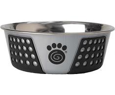 Petrageous Designs Schale aus Edelstahl, hält 3,75 Tassen, grau/schwarz