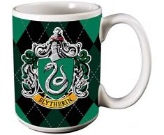 Spoontiques 19363 Slytherin Kaffeebecher, Keramik, Einheitsgröße, Grün/Grau