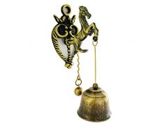 Gladworts Vintage-Metall-Türklingel, Retro/klassisch, magnetisch, Windspiel, Dekoration für Geschäfte, Wand, Tür, Ornamente für Innen- und Außenbereich Antik pferd