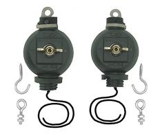 Hydrofarm Haken und Halter Lampfen-Aufhängungen, 2-er Set, schwarz