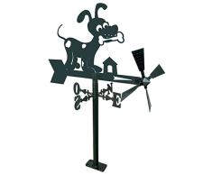 Arthifor Gartenlaterne mit Welpensilhouette, schwarz matt