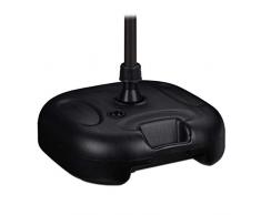 Relaxdays Sonnenschirmständer befüllbar mit Wasser o. Sand, Stockgröße 25-32mm, 44x42 cm, Kunststoff Schirmfuss, schwarz