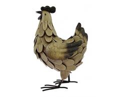 Green Jem Henne Metall Garten Ornament, mehrfarbig, 26 x 17 x 40 cm